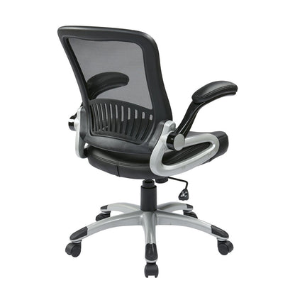 Black Leather Chair – Ergonomic Work Chair for Teachers and Office Use