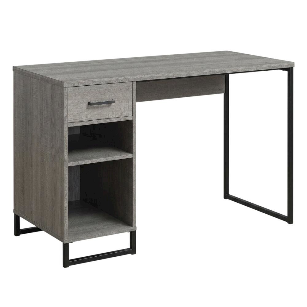Wooden Desk with Hutch in Natural Finish for Home Office