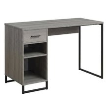 Wooden Desk with Hutch in Natural Finish for Home Office