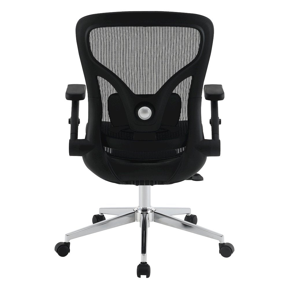 Black Matrix Seat and Back Manager’s Chair, PU-Padded Adjustable 4D Flip Arms