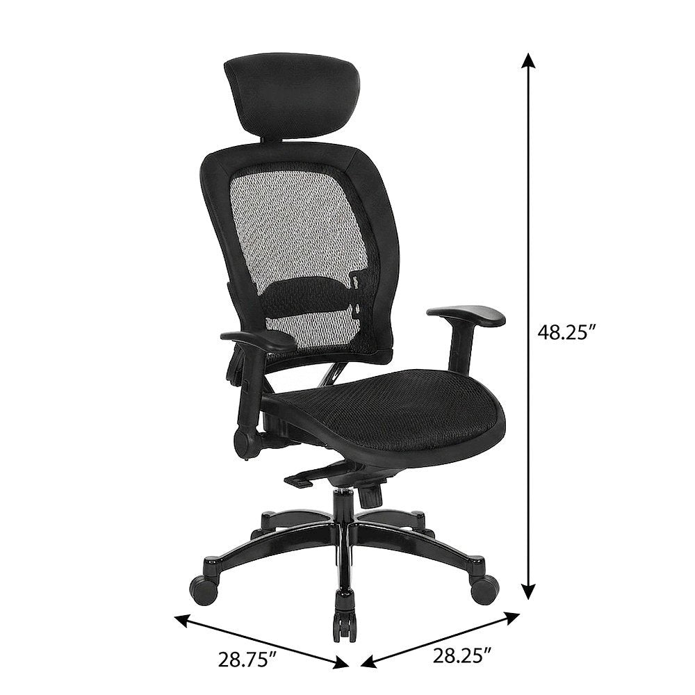 Ergonomic Breathable Mesh Executive Desk Chair with Lumbar Support, Black