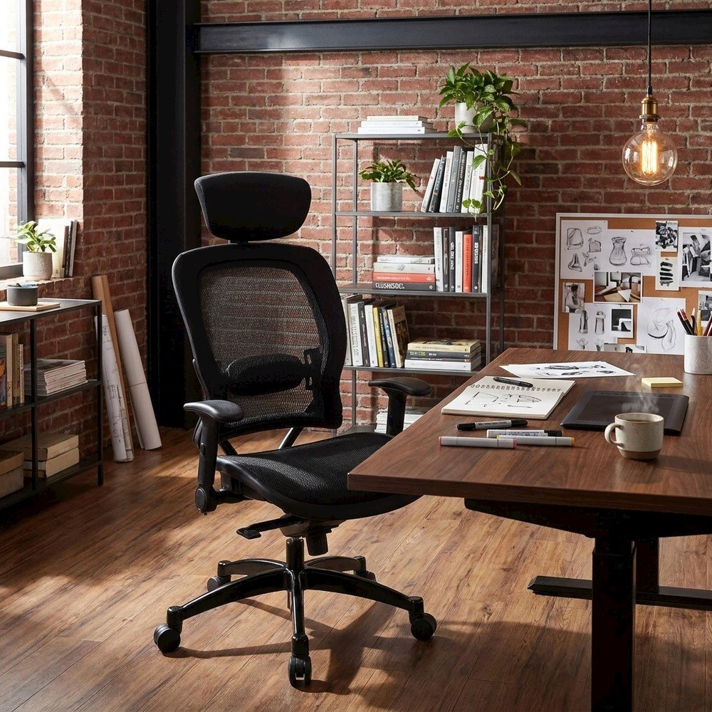 Ergonomic Breathable Mesh Executive Desk Chair with Lumbar Support, Black