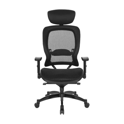Ergonomic Breathable Mesh Executive Desk Chair with Lumbar Support, Black