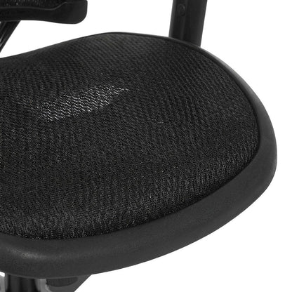 Breathable Mesh Mid-Back Ergonomic Desk Chair with Padded Seat, Black