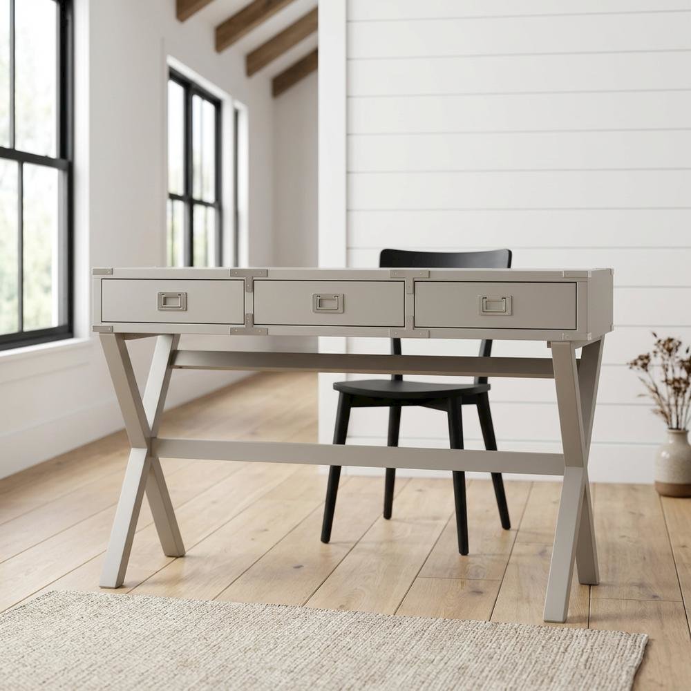 Wood Finish Desk in Natural Oak Finish for Home Office