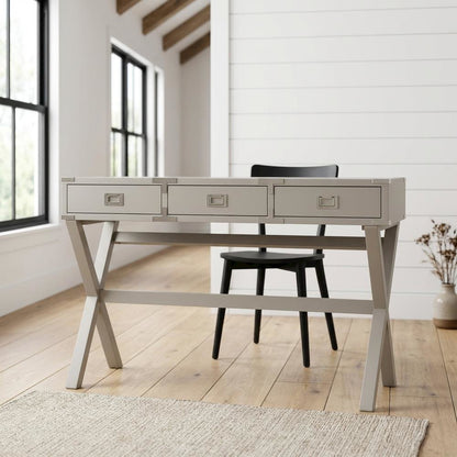 Wood Finish Desk in Natural Oak Finish for Home Office