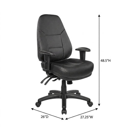 Deluxe Multi-Function Ergonomic High-Back Office Chair in PU with Metal Frame