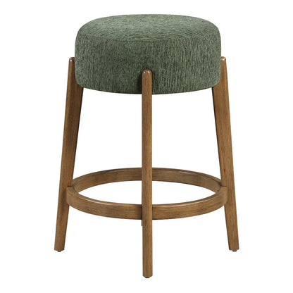 Wesley 26" Counter Stool in Pine Fabric with Medium Oak Finish Frame