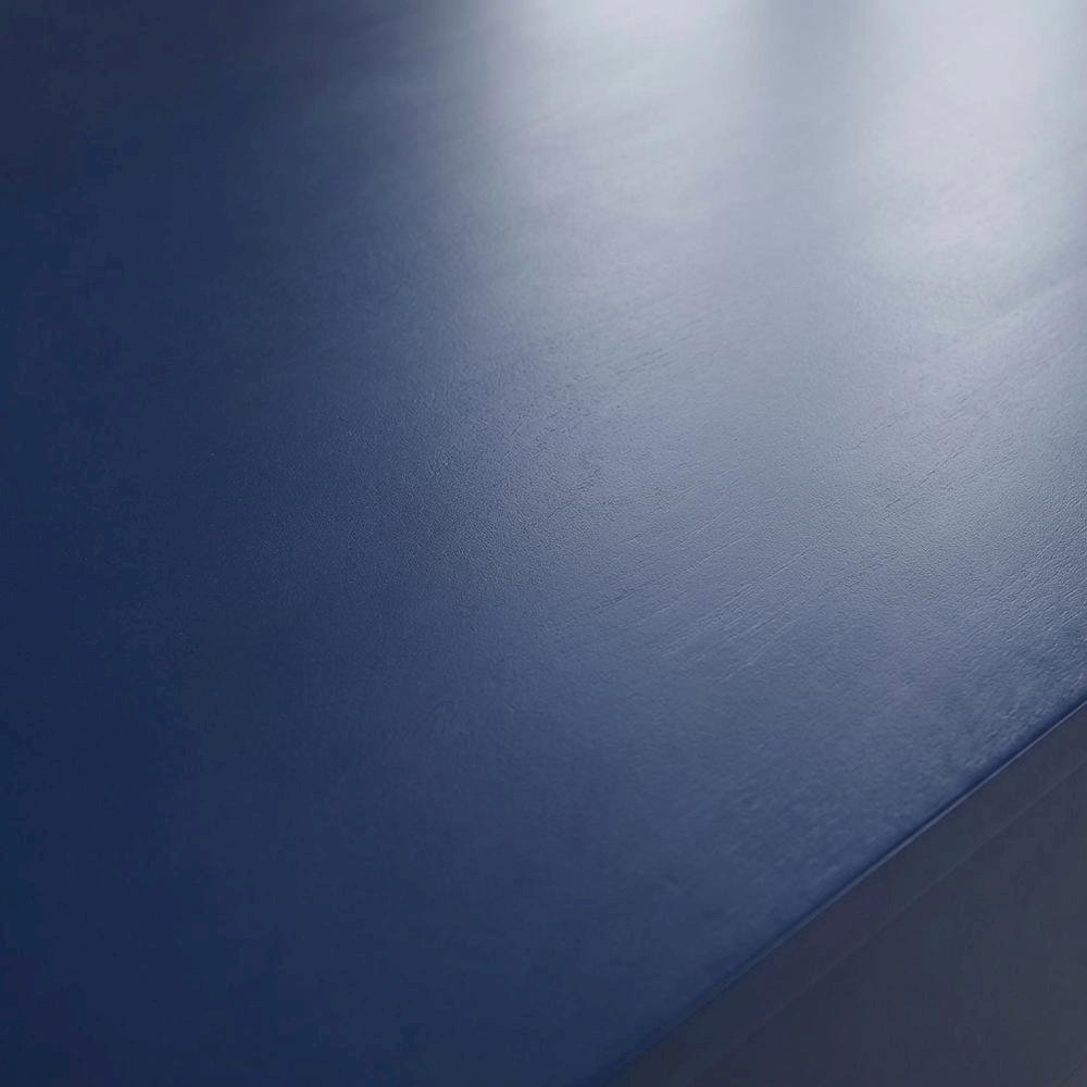 Lapis Blue Office Desk With Power Outlets And Modern Design