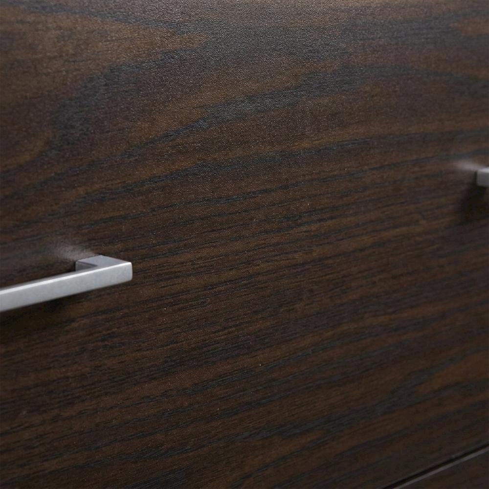 Brown Engineered Wood Wide Two-Drawer Lateral File Cabinet Office