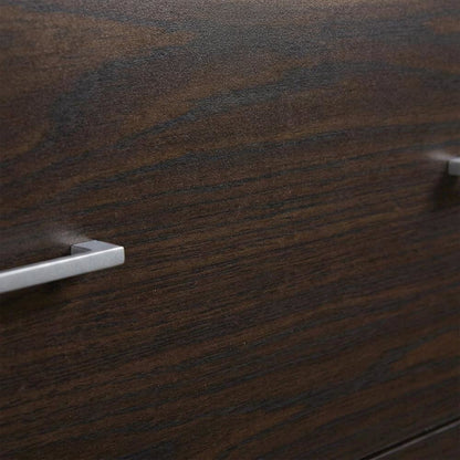 Brown Engineered Wood Wide Two-Drawer Lateral File Cabinet Office