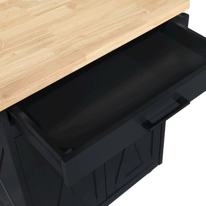 Bolten Kitchen Cart in Black Finish