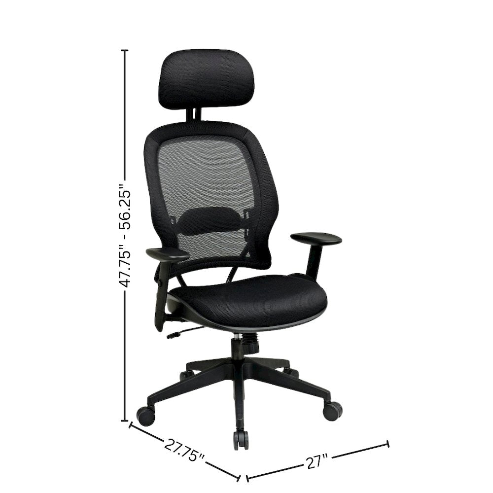 Ergonomic Mesh Office Chair – High-Back Computer Chair With Headrest