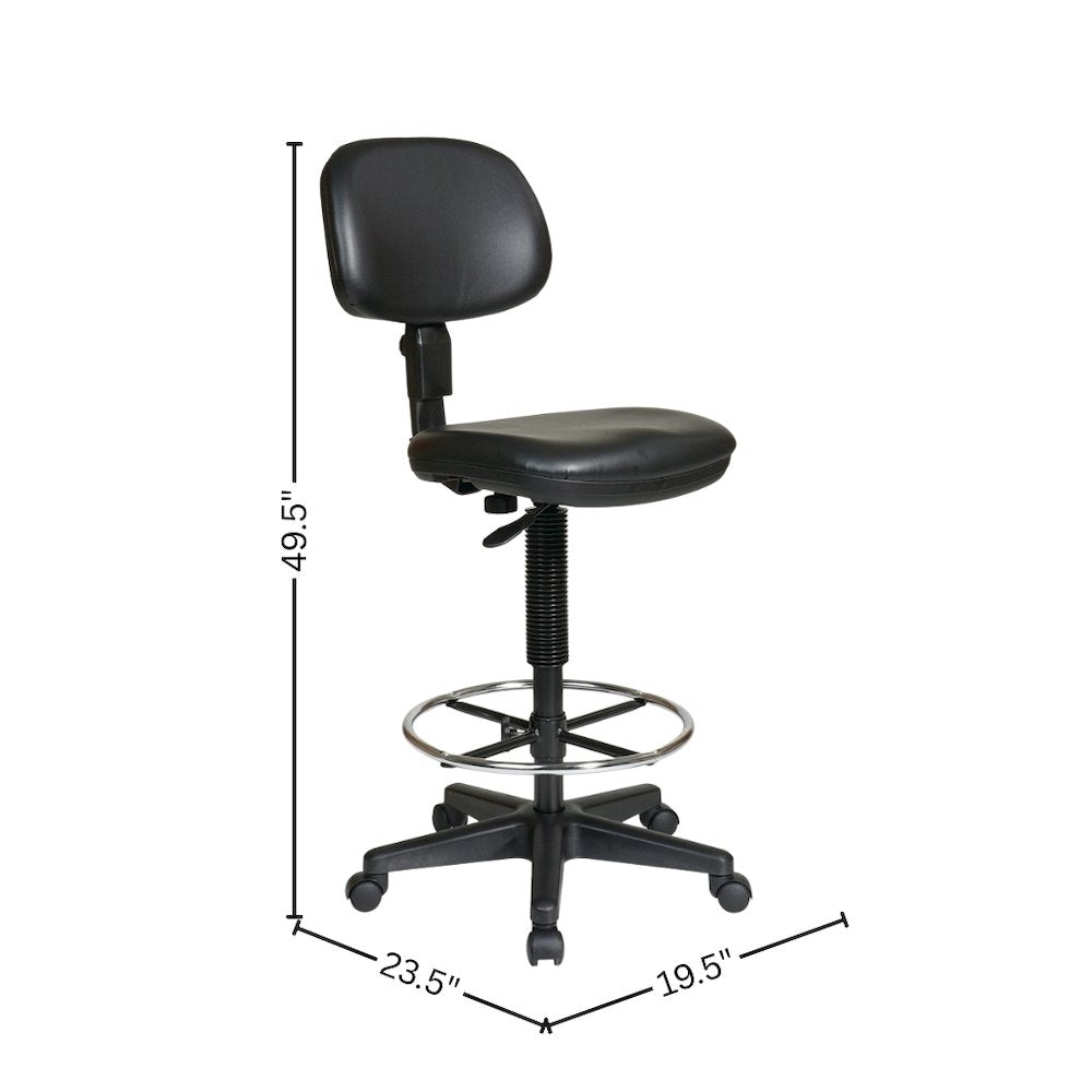 Black Drafting Chair – Tall Desk Chair for Standing Desk and Office Use