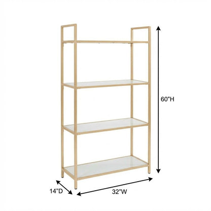 White modern bookcase with versatile storage and sleek design