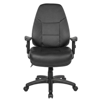 Deluxe Multi-Function Ergonomic High-Back Office Chair in PU with Metal Frame