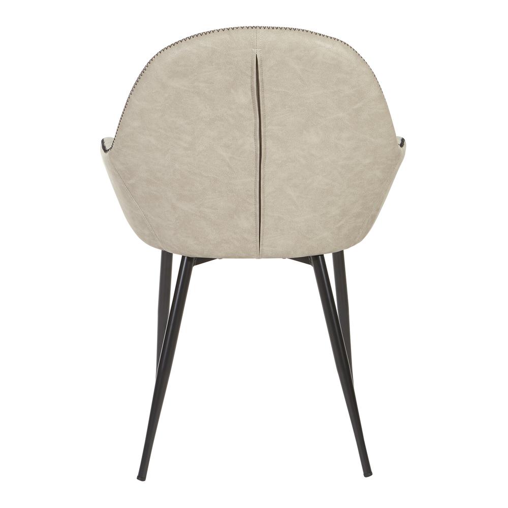 Piper Chair in Fog Fabric with Black Frame, PPR-P54