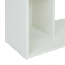 White 3-Shelf Bookcase with Laminate and Metal Construction for Home Storage