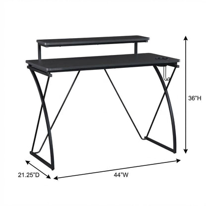 Wooden Desks with Hutches in Composite MDF and Steel Frame