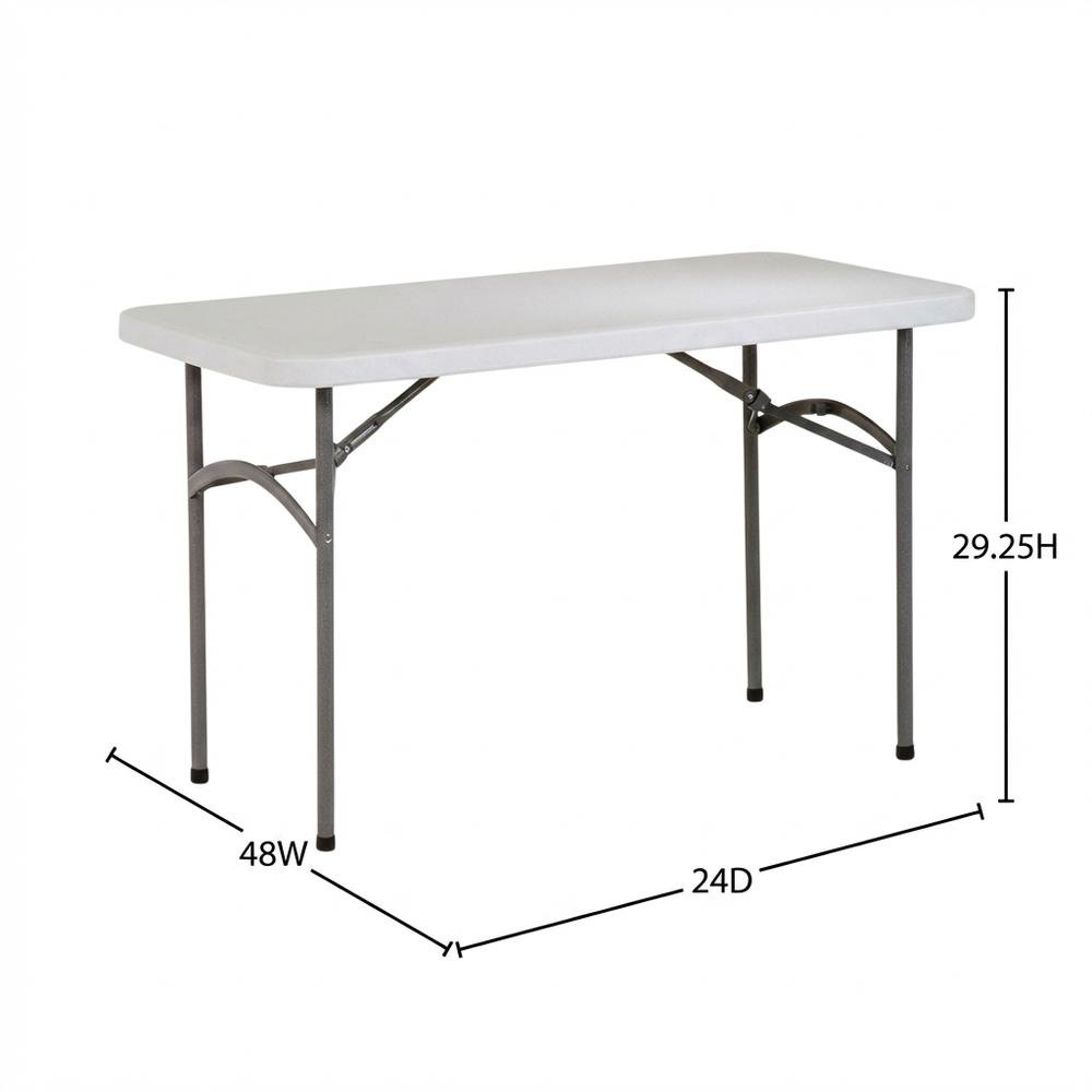 Light Grey, Folding Table, Quality Build, Durable Wood Frame
