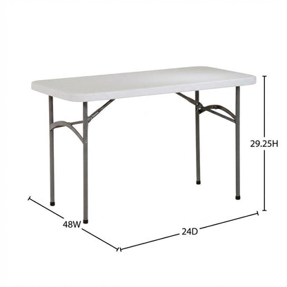 Light Grey, Folding Table, Quality Build, Durable Wood Frame