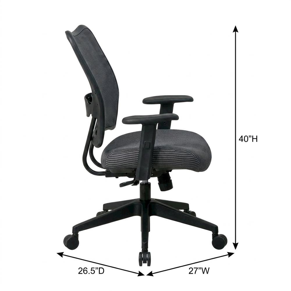 Fabric-Upholstered Task Chair with Synchro Tilt and Lumbar Support