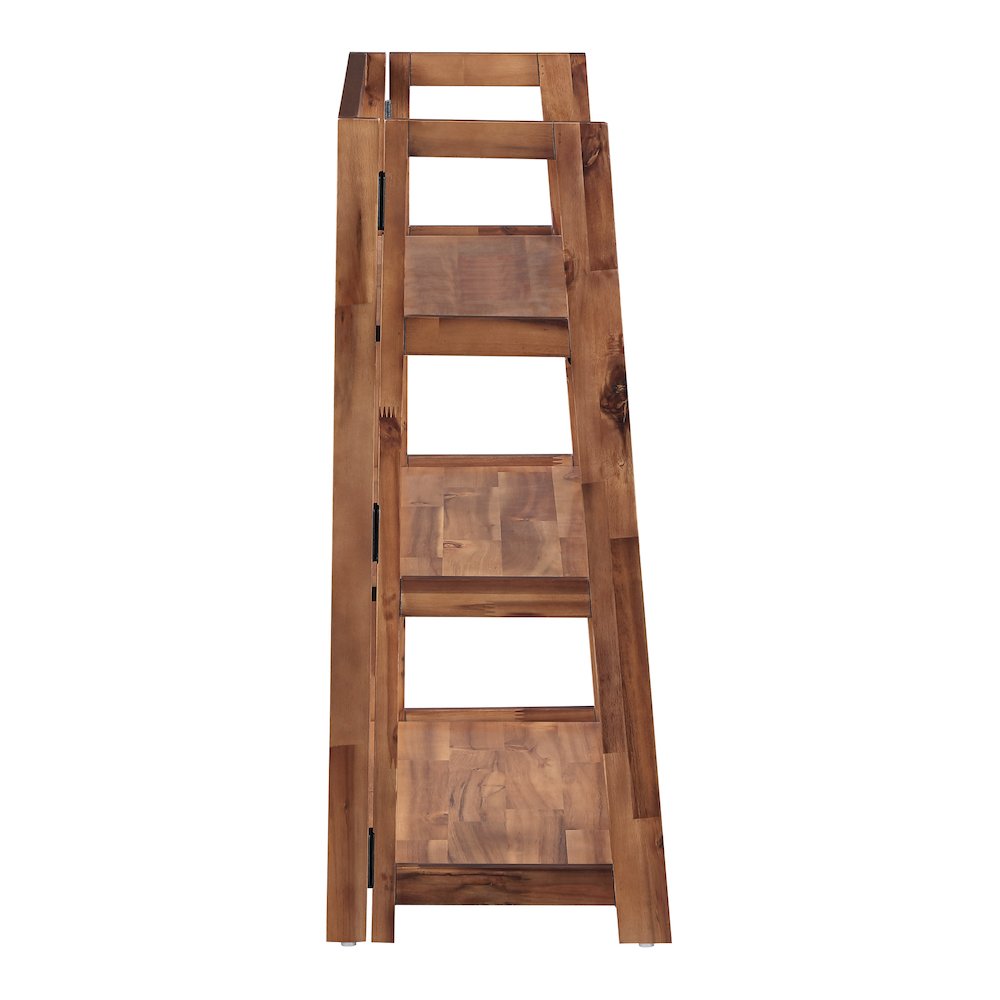 Bayfront 3-Shelf Folding Bookcase in Bayfront Acacia Wood Finish