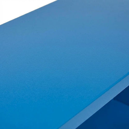 Blue Metal Bookcase with Steel Frame for Residential Use