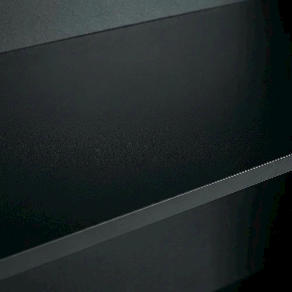 Black 3-Shelf Bookcase with Laminate and Metal Construction for Home Use