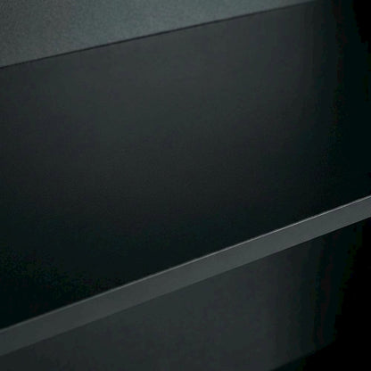Black 3-Shelf Bookcase with Laminate and Metal Construction for Home Use