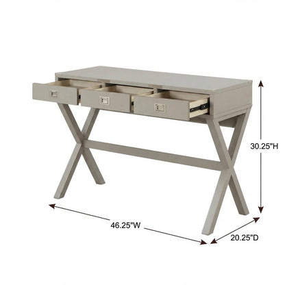 Wood Finish Desk in Natural Oak Finish for Home Office