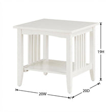 White Finish End Table with Modern Design and Smooth Surface