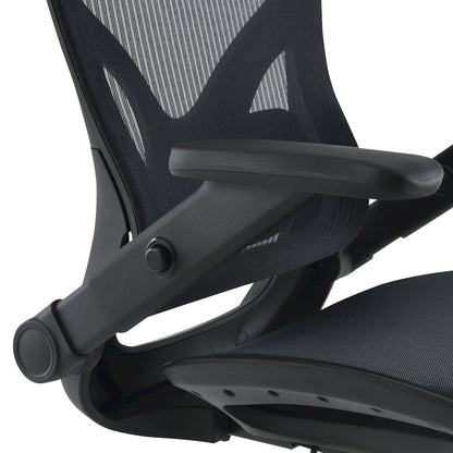 Black Matrix Seat and Back Manager’s Chair, PU-Padded Adjustable 4D Flip Arms