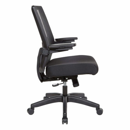 Manager's Chair with Breathable Mesh Back and Black Fabric Seat with Black Nylon Base. , 867-B3P1N4