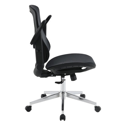 Black Matrix Seat and Back Manager’s Chair, PU-Padded Adjustable 4D Flip Arms