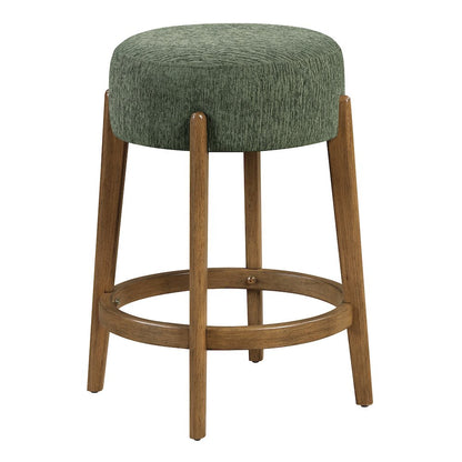 Wesley 26" Counter Stool in Pine Fabric with Medium Oak Finish Frame