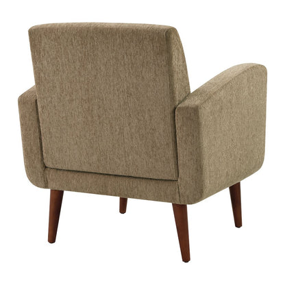 Lake Meadows Arm Chair in Taupe Fabric with Espresso Legs