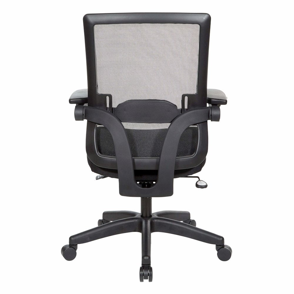 Manager's Chair with Breathable Mesh Back and Black Fabric Seat with Black Nylon Base. , 867-B3P1N4
