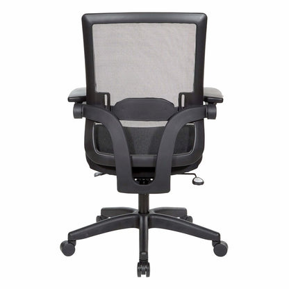 Manager's Chair with Breathable Mesh Back and Black Fabric Seat with Black Nylon Base. , 867-B3P1N4