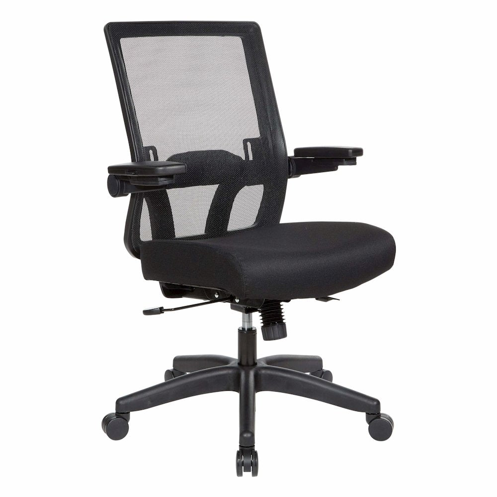 Manager's Chair with Breathable Mesh Back and Black Fabric Seat with Black Nylon Base. , 867-B3P1N4