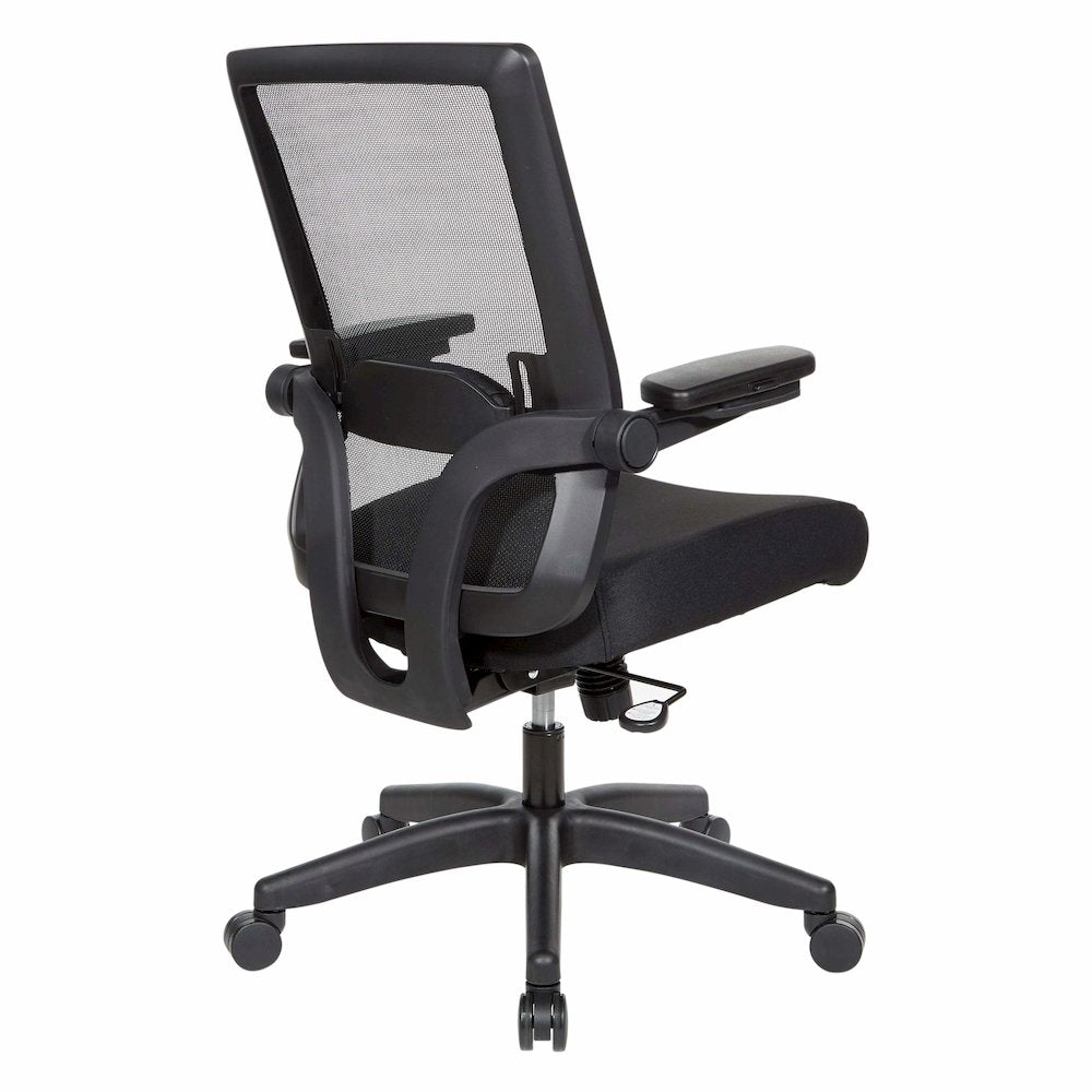 Manager's Chair with Breathable Mesh Back and Black Fabric Seat with Black Nylon Base. , 867-B3P1N4