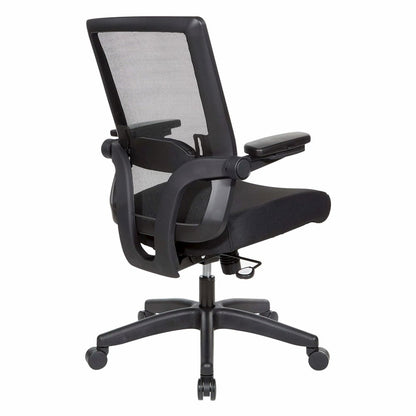 Manager's Chair with Breathable Mesh Back and Black Fabric Seat with Black Nylon Base. , 867-B3P1N4