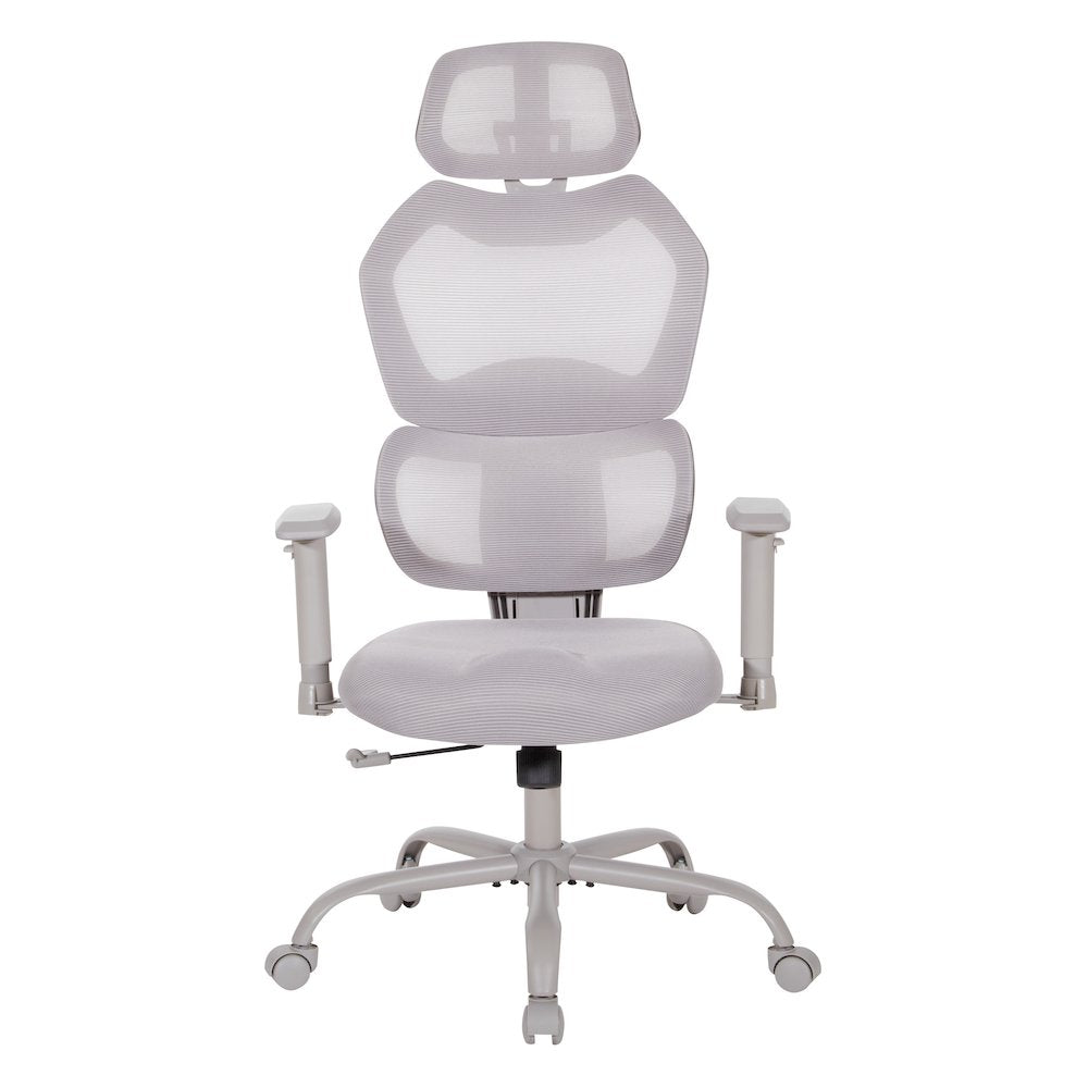 Grey Mesh Back with Grey Fabric Seat Manager’s Chair,Height Adjustable Arms