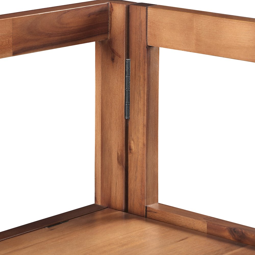 Bayfront 3-Shelf Folding Bookcase in Bayfront Acacia Wood Finish