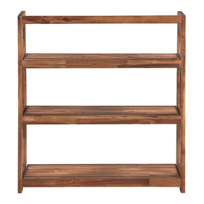 Bayfront 3-Shelf Folding Bookcase in Bayfront Acacia Wood Finish