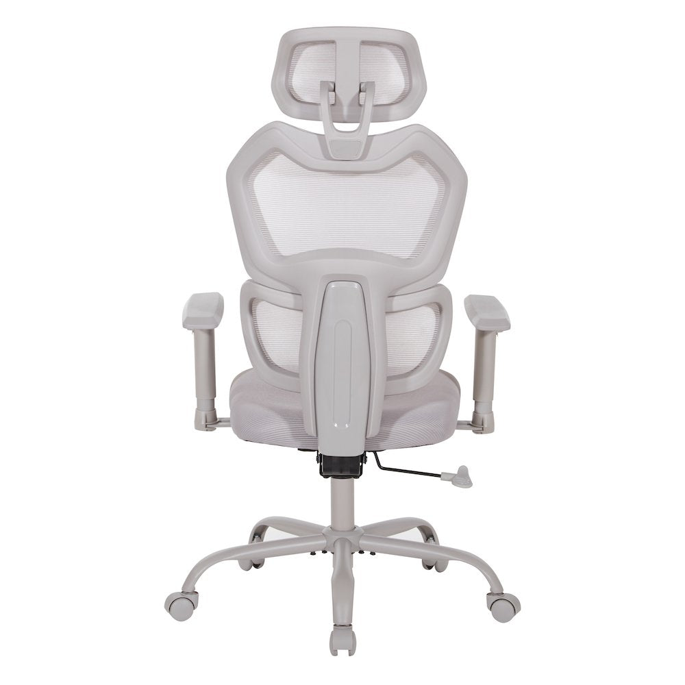 Grey Mesh Back with Grey Fabric Seat Manager’s Chair,Height Adjustable Arms