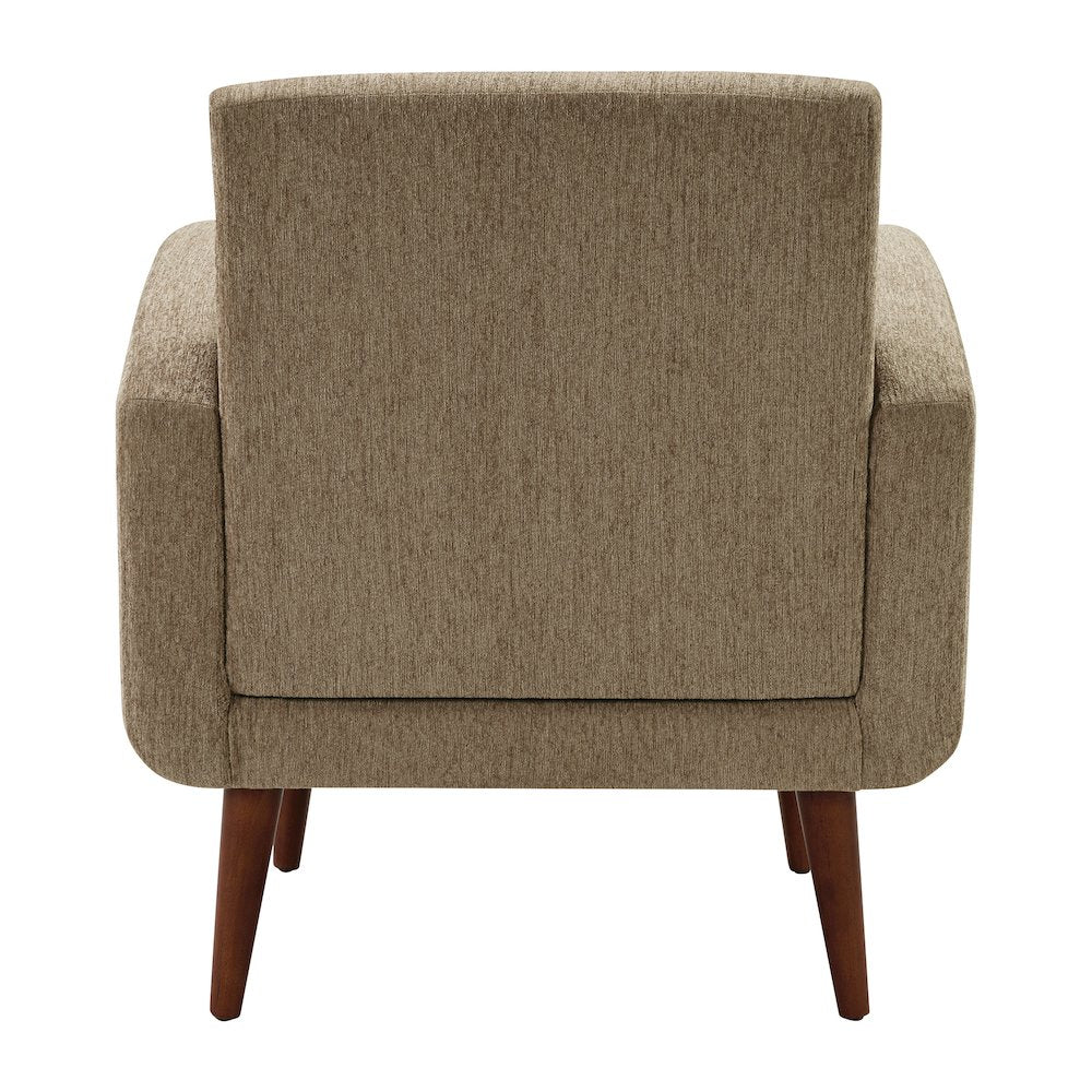 Lake Meadows Arm Chair in Taupe Fabric with Espresso Legs