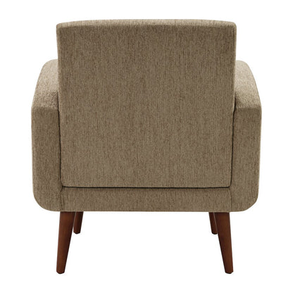 Lake Meadows Arm Chair in Taupe Fabric with Espresso Legs
