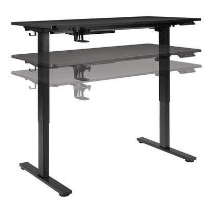 Primo 48" Electric Height Adjustable Gaming Desk in Black Carbon Fiber Finish