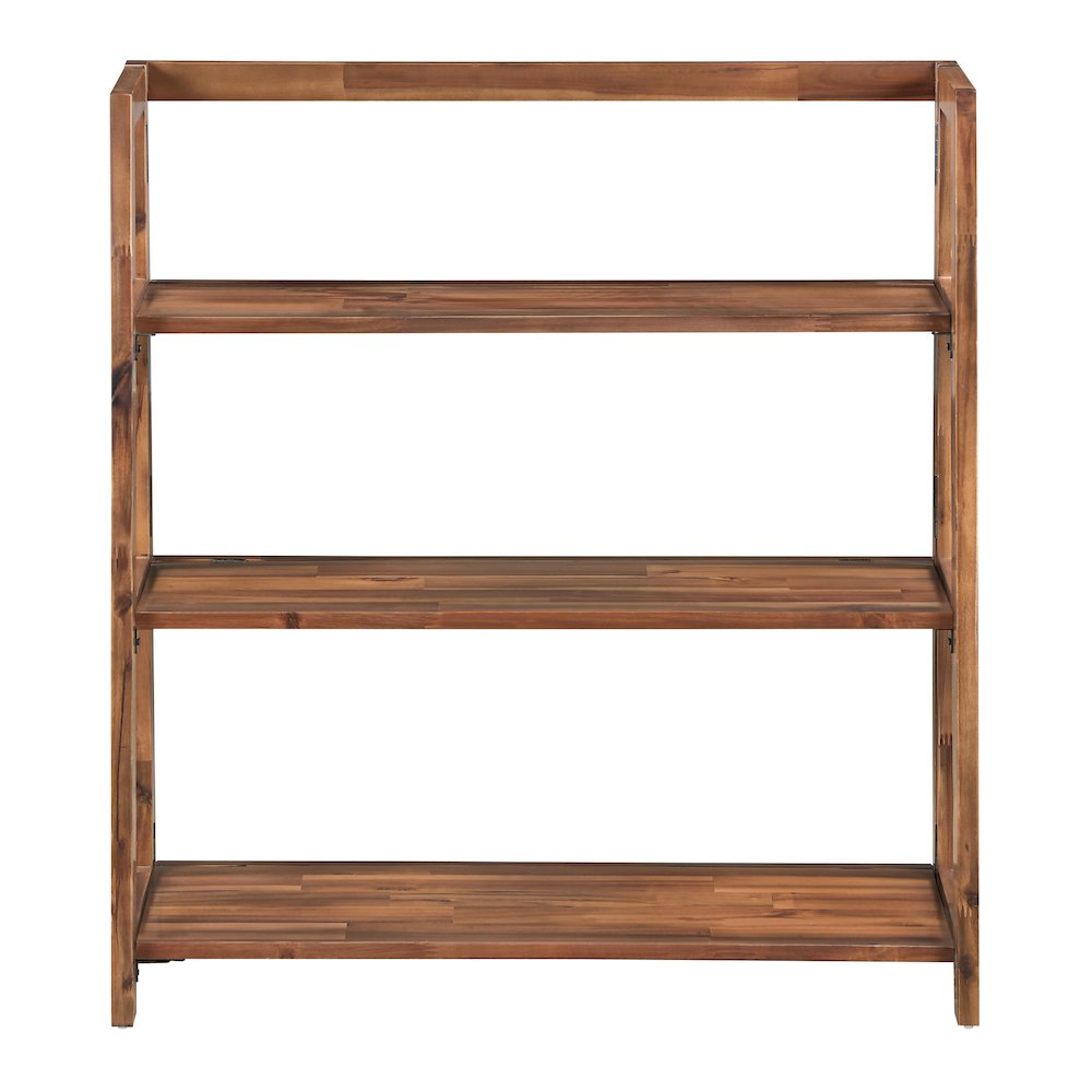 Bayfront 3-Shelf Folding Bookcase in Bayfront Acacia Wood Finish